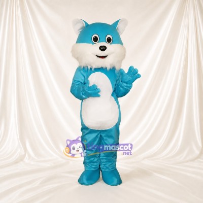 Turquoise Cat Mascot Costume Full Body for Adults School Events