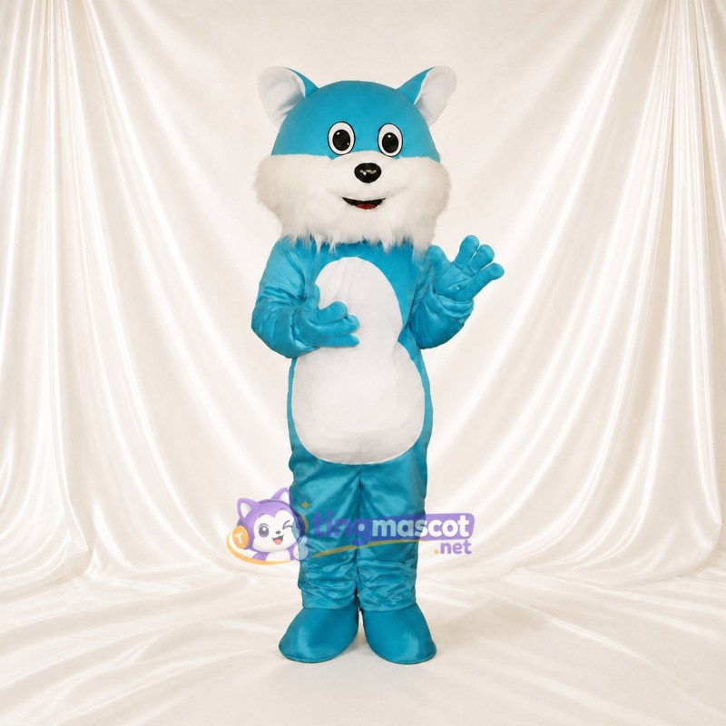 Turquoise Cat Mascot Costume Full Body for Adults School Events