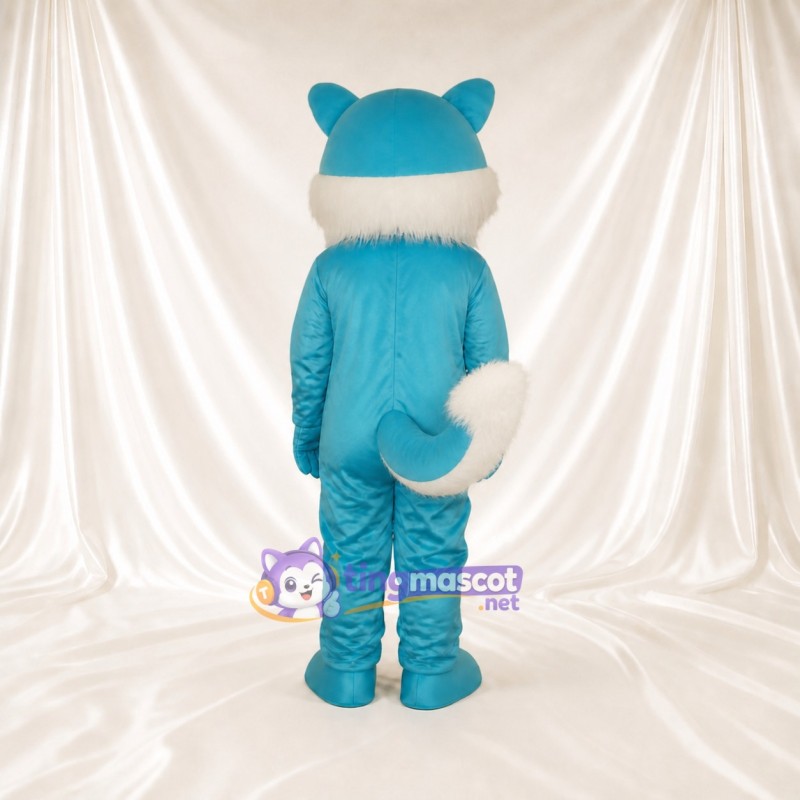Turquoise Cat Mascot Costume Full Body for Adults School Events