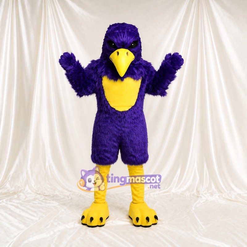 Purple Eagle Mascot Costume Full Body for Adults Sports Events