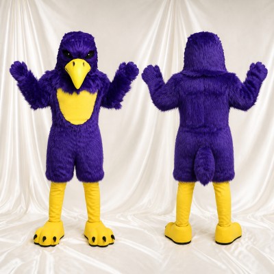 Purple Eagle Mascot Costume Full Body for Adults Sports Events