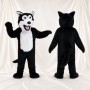 Black Wolf Mascot Costume Full Body for Adults Sports Events