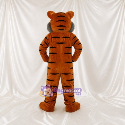 Orange Noir Blanc Tigre à Fourrure Orange Costume de mascotte intégral pour adultes Événements sportifs