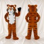Orange Noir Blanc Tigre à Fourrure Orange Costume de mascotte intégral pour adultes Événements sportifs