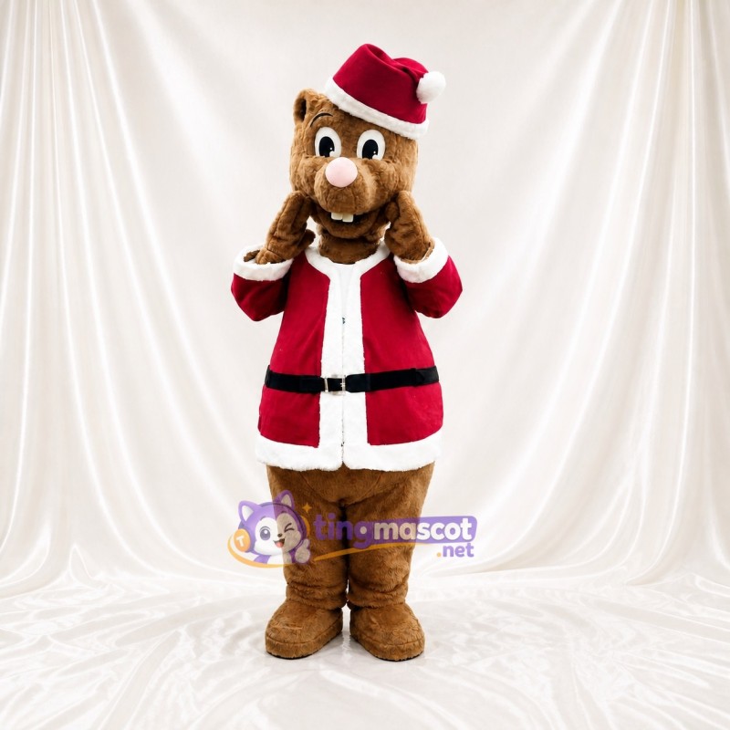 Bear Santa Mascot Costume Full Body for Adults Christmas