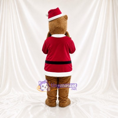 Bear Santa Mascot Costume Full Body for Adults Christmas