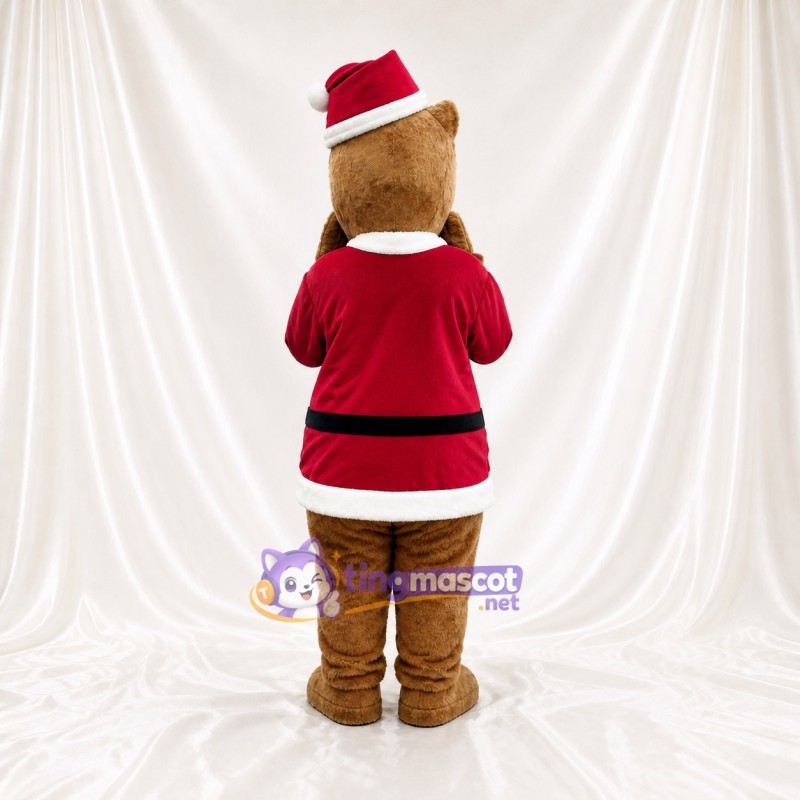 Bear Santa Mascot Costume Full Body for Adults Christmas