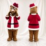 Bear Santa Mascot Costume Full Body for Adults Christmas