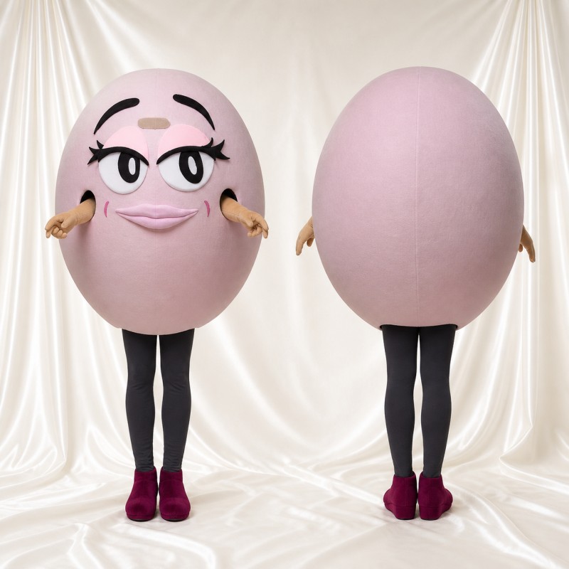 Egg Character Mascot Costume Full Body for Adults School Events
