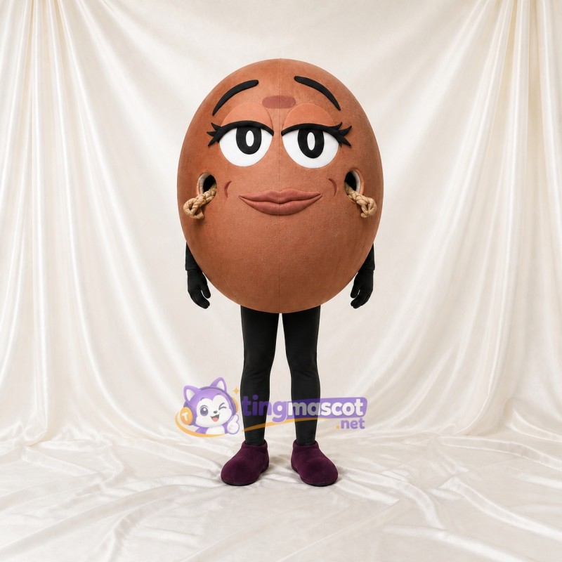 Brown Potato Mascot Costume Full Body for Adults Food Events