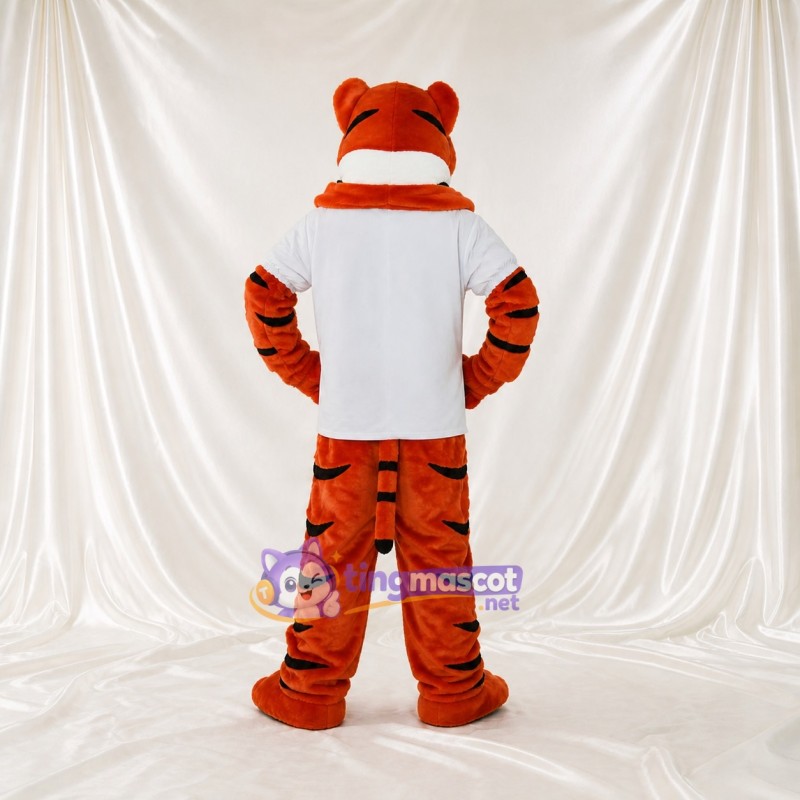 Tigre à Chemise Blanche Costume de mascotte intégral pour adultes Événements sportifs