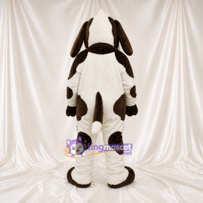 White Spotted Coat Dog Mascot Costume Full Body for Adults School Events
