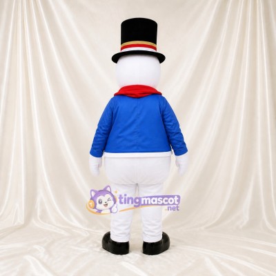 Bonhomme de Neige au Chapeau Haut de Forme Costume de mascotte intégral pour adultes Événements scolaires