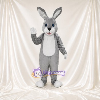 Lapin à ventre blanc Costume de mascotte intégral pour adultes Événements scolaires