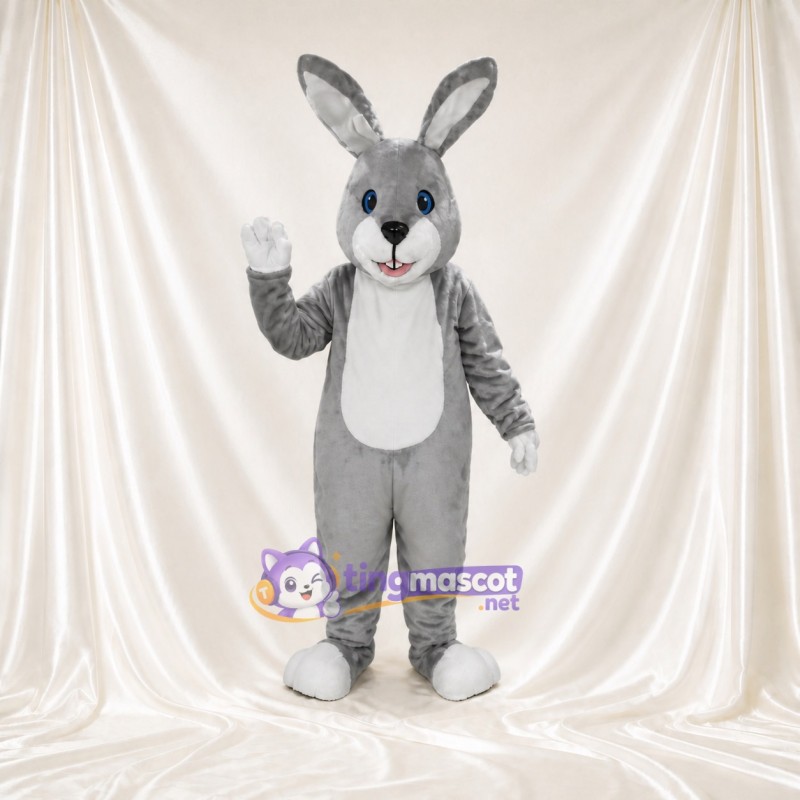 Lapin à ventre blanc Costume de mascotte intégral pour adultes Événements scolaires
