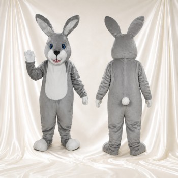 Lapin à ventre blanc Costume de mascotte intégral pour adultes Événements scolaires