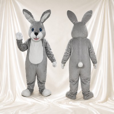 Lapin à ventre blanc Costume de mascotte intégral pour adultes Événements scolaires