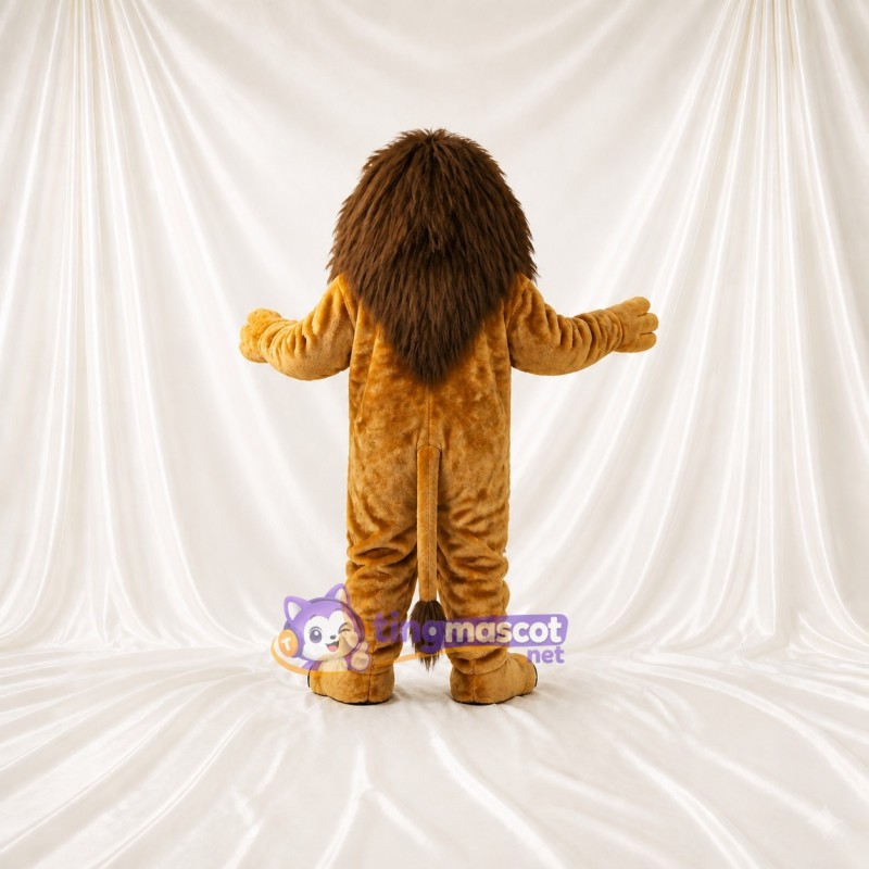Lion brun doré Costume de mascotte intégral pour adultes Zoos