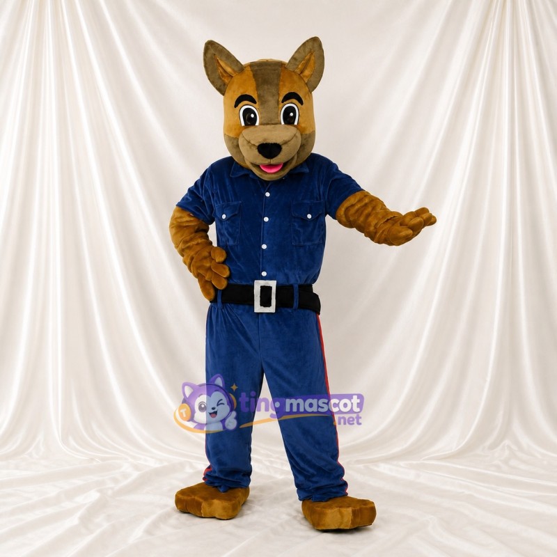 Police Dog Mascot Costume Full Body for Adults School Events