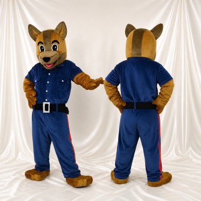 Police Dog Mascot Costume Full Body for Adults School Events