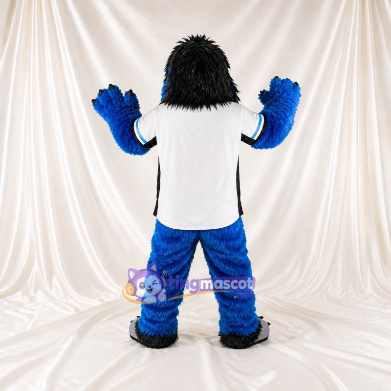 Blue Gorilla Mascot Costume Full Body for Adults Sports Events