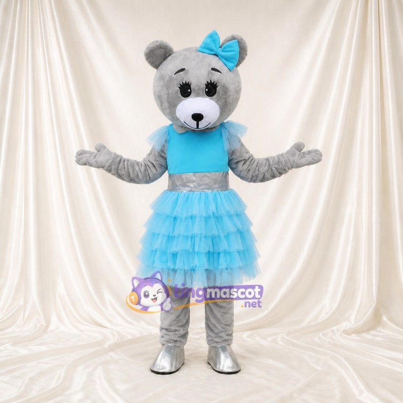 Bear Ballerina Mascot Costume Full Body for Adults Dance Events