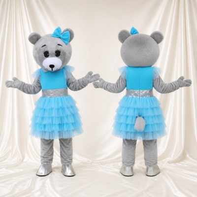 Bear Ballerina Mascot Costume Full Body for Adults Dance Events
