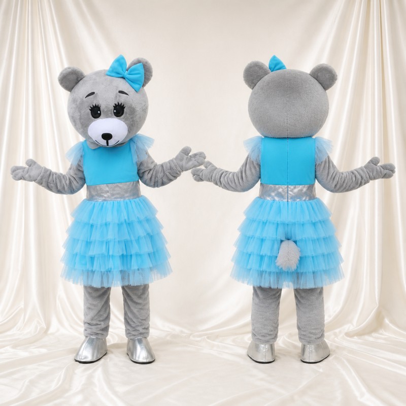 Bear Ballerina Mascot Costume Full Body for Adults Dance Events
