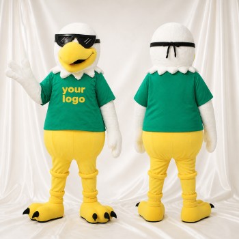 Aigle à chemise verte Costume de mascotte intégral pour adultes Événements sportifs