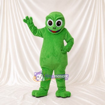 Lime Green Alien Mascot Costume Full Body for Adults School Events