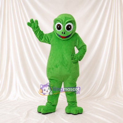 Lime Green Alien Mascot Costume Full Body for Adults School Events
