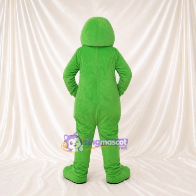 Lime Green Alien Mascot Costume Full Body for Adults School Events