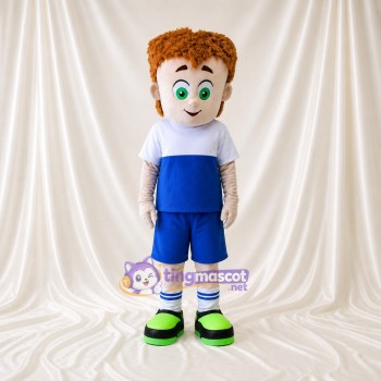 Young Boy Athlete Mascot Costume Full Body for Adults Sports Events