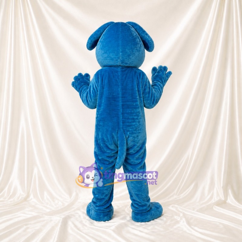 Royal Blue Dog Mascot Costume Full Body for Adults School Events