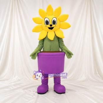 Sonnenblume Maskottchenkostüm Ganzkörper für Erwachsene Schulveranstaltungen