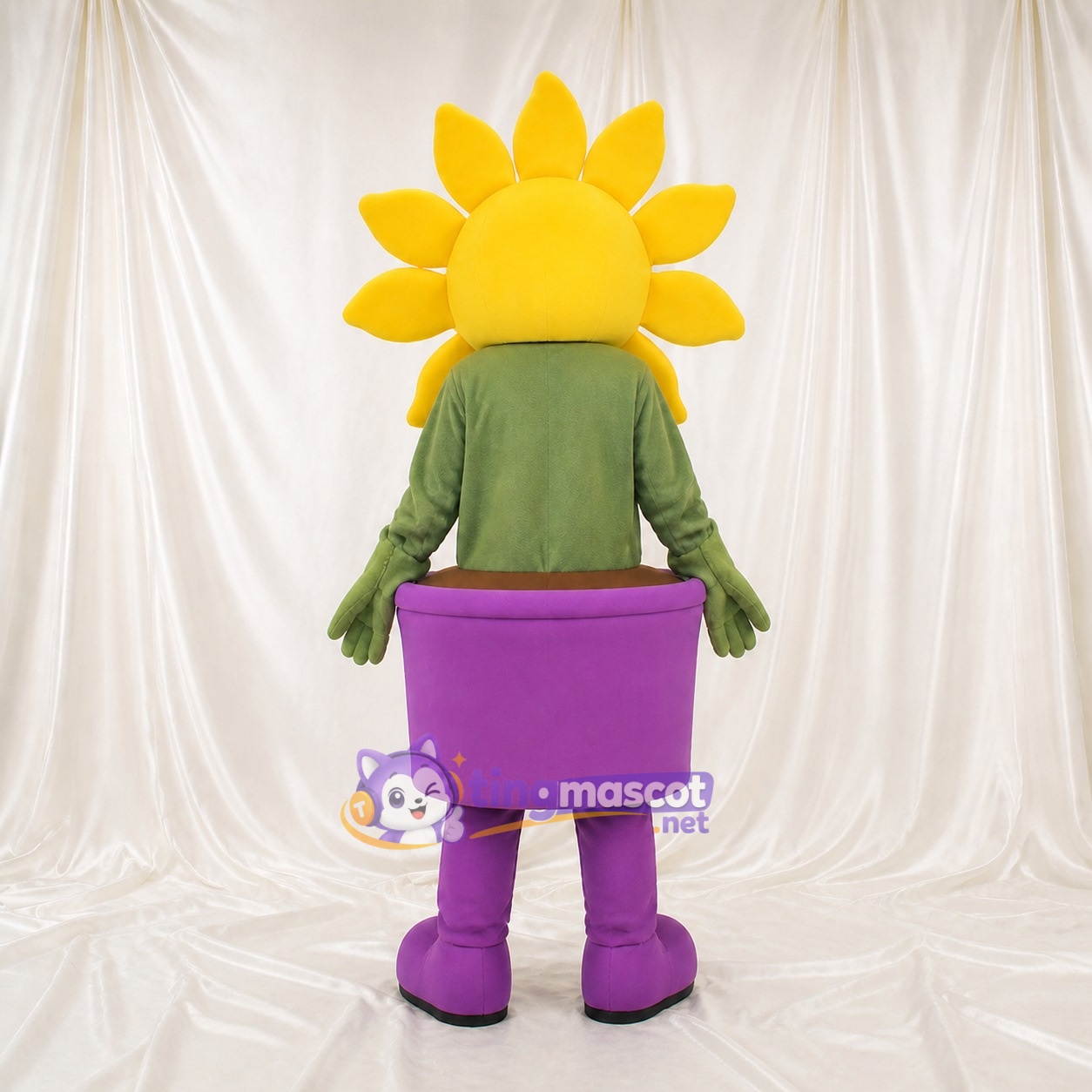 Sunflower Mascot Costume Full Body for Adults School Events Sunflower Mascot Costume Full Body for Adults School Events