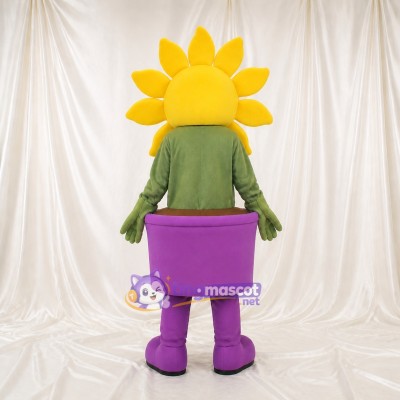 Sunflower Mascot Costume Full Body for Adults School Events