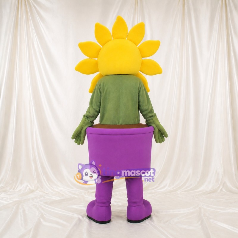 Sunflower Mascot Costume Full Body for Adults School Events
