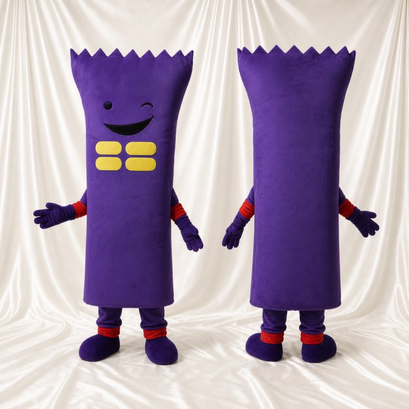 Jagged Top Package Mascot Costume Full Body for Adults Trade Shows