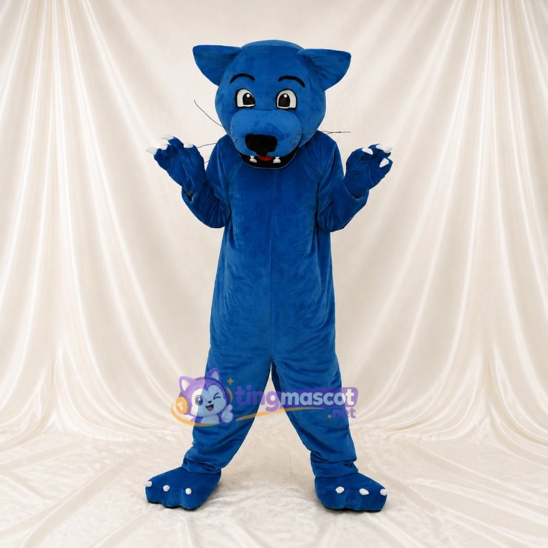 Panthère bleu royal Costume de mascotte intégral pour adultes Événements sportifs
