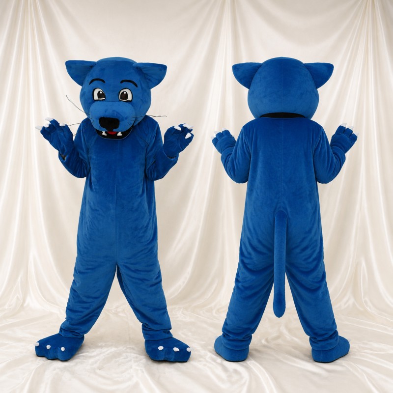 Panthère bleu royal Costume de mascotte intégral pour adultes Événements sportifs