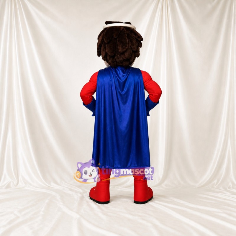 Long Blue Superhero Mascot Costume Full Body for Adults Charity Events