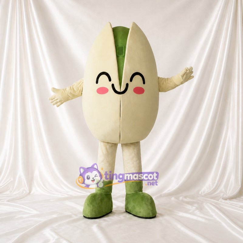 Pistachio Mascot Costume Full Body for Adults Food Events
