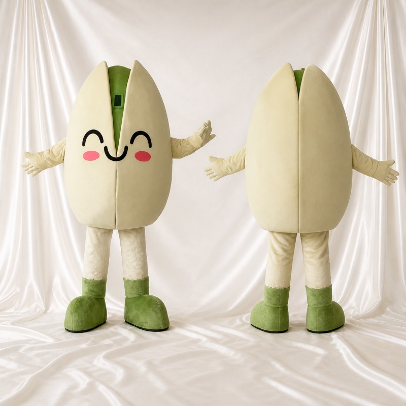 Pistachio Mascot Costume Full Body for Adults Food Events