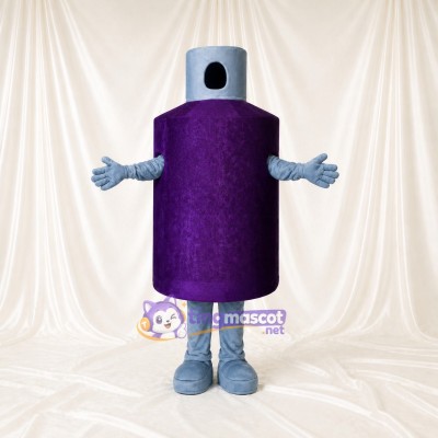 Silver Cap Bottle Mascot Costume Full Body for Adults Trade Shows