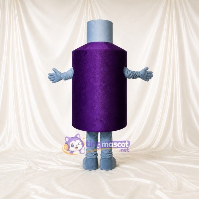 Silver Cap Bottle Mascot Costume Full Body for Adults Trade Shows