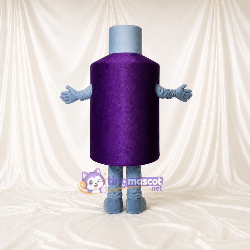Silver Cap Bottle Mascot Costume Full Body for Adults Trade Shows