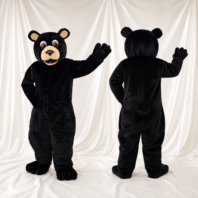 Tan Muzzle Bear Mascot Costume Full Body for Adults School Events