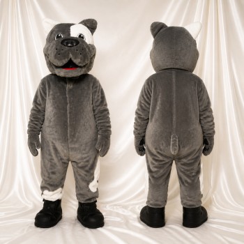 Bouledogue Oreille Blanche Costume de mascotte intégral pour adultes Événements sportifs