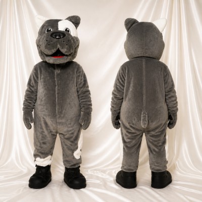 Bouledogue Oreille Blanche Costume de mascotte intégral pour adultes Événements sportifs